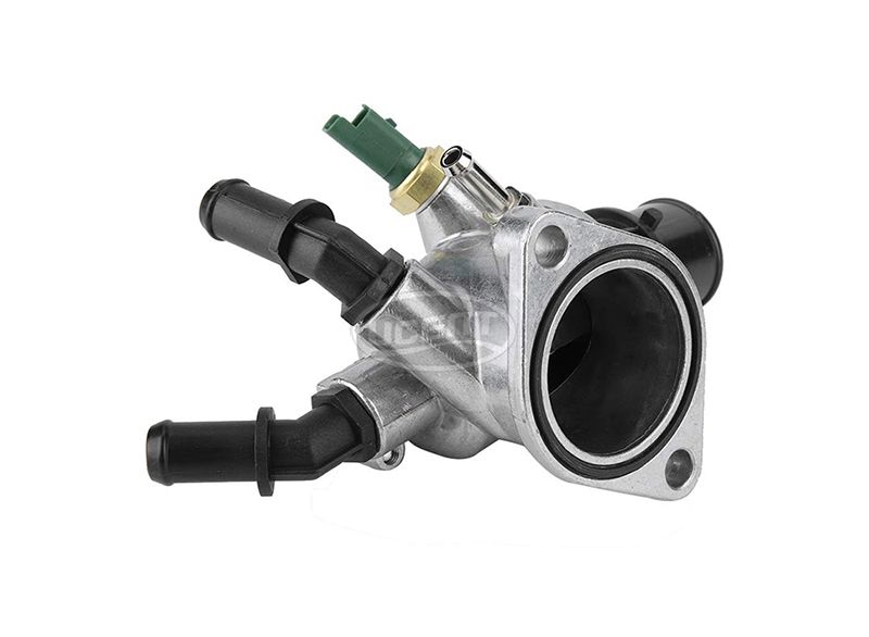 Auto ABS Aluminium Alloy Thermostat Housing with Sensor Water Coolant For FIAT 55202510