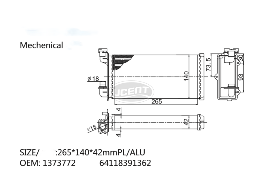 For BMW3 (E30) M3 2.3 1987-1989 heater exchanger OEM 8.391.362 8391362 6411.8.391.362 64118391362